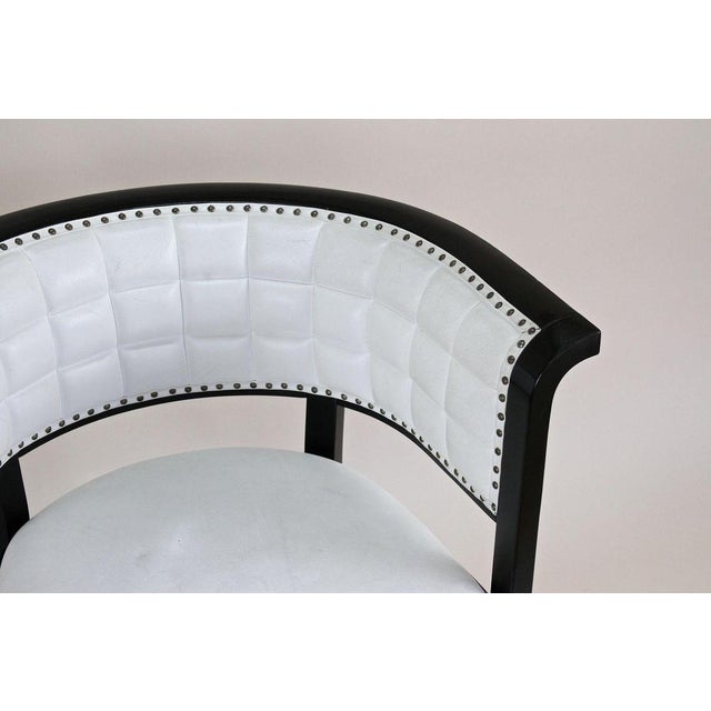 1980s Vintage Armchair in White Leather by M. Kammerer for Thonet, 1980 For Sale - Image 5 of 17