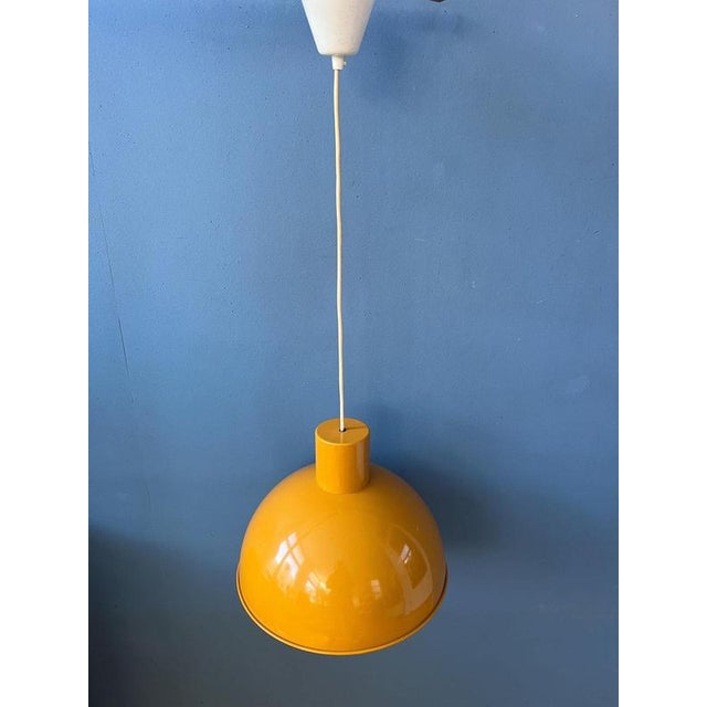 Yellow Enamel Pendant Lamp by Joe Hammerborg for Fog & Mørup For Sale - Image 10 of 13