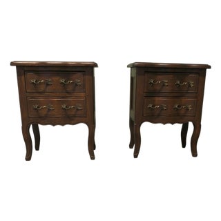 French Country Oak Bedside Tables, 1960, Set of 2 For Sale