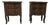 French Country Oak Bedside Tables, 1960, Set of 2 For Sale