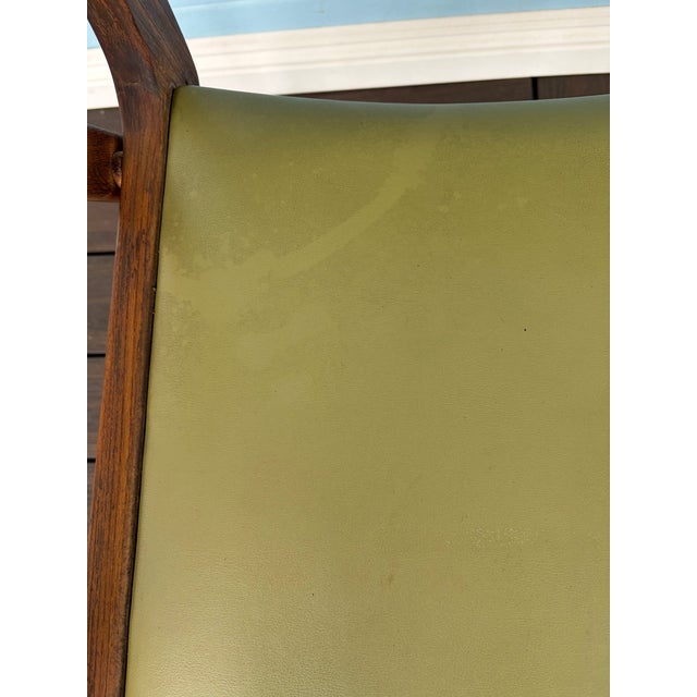 A Pair of Vintage Mid-Century Modern Walnut-Tone Wood Occasional Chair For Sale In Phoenix - Image 6 of 9