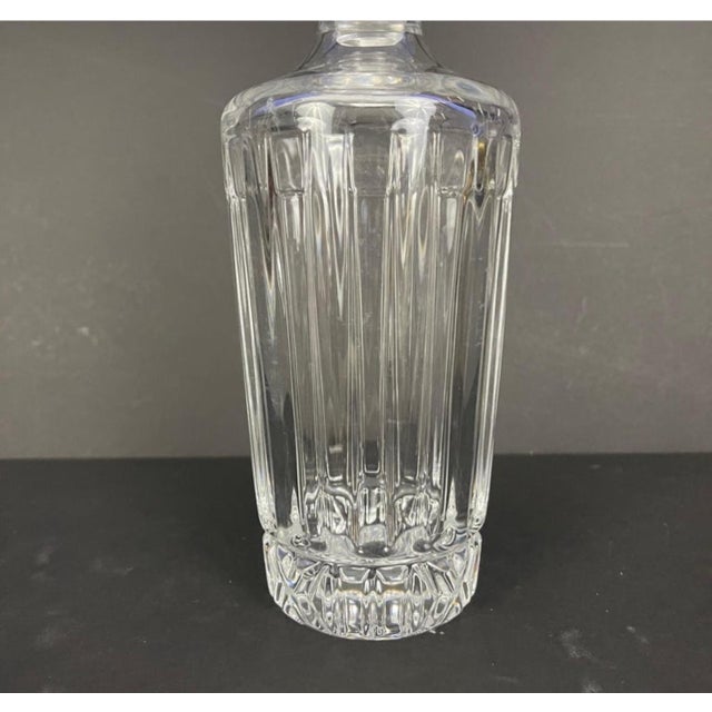Tiffany & Co. 'Atlas' Faceted Crystal Glass Decanter & Stopper For Sale In West Palm - Image 6 of 8