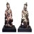 19th Century Pair of Chinese Wood Statues of Bodhisattva Buddhism Art For Sale