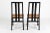 1970s Italian Black Lacquered Cane Seat Dining Chairs in Manner of Motina, Set of Eight For Sale In Philadelphia - Image 6 of 8