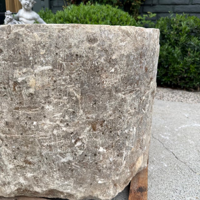 Antique Limestone Trough 51226c 29" Dia For Sale - Image 4 of 9