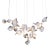 Dune 20 Cluster Pendant Light with Silver Polished Shades by Daniel Becker For Sale