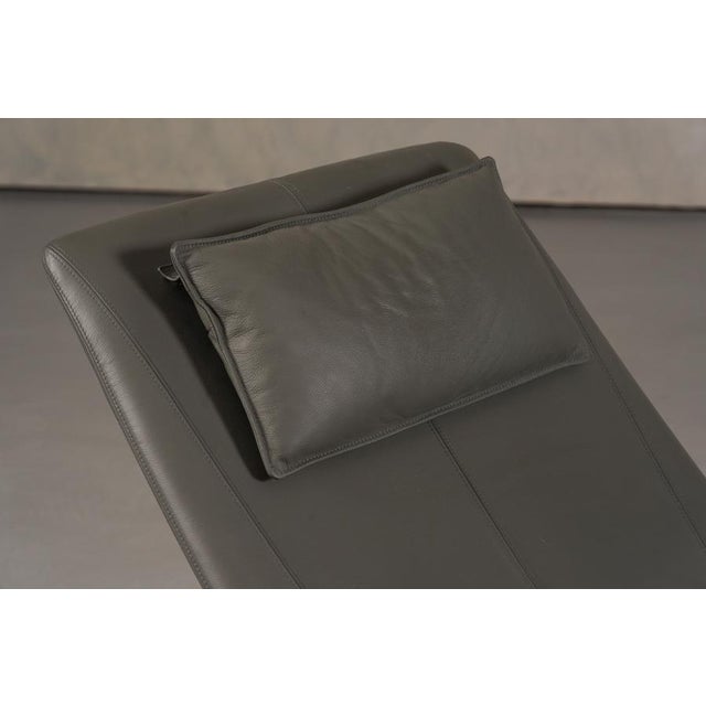 Grey Leather Donovan Chaise Longue by Giuseppe Vigano for Cattelan, Italy, 2000s For Sale - Image 9 of 10