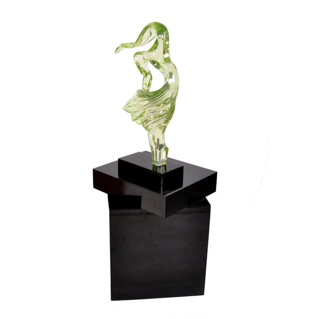 Mid-Century Modern Black Formica Swivel Top Sculpture Stand, Pedestal, Table For Sale - Image 9 of 10