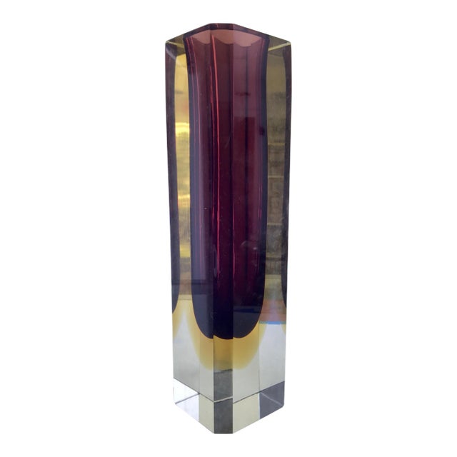 1980s Vintage Murano Glass Vase For Sale