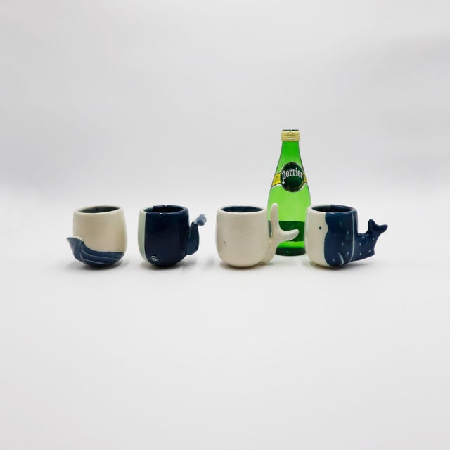 Mid 20th Century Mid 20th Century High Temperature ceramics mugs with marine motifs - Set of 4 For Sale - Image 5 of 5