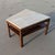 Mid-Century Modern Travertine Top Side Table in Walnut, 1970s For Sale In Los Angeles - Image 6 of 9
