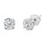 Contemporary 14K White Gold 3.0 Cttw Lab Grown Diamond Solitaire Stud Earrings For Sale - Image 3 of 5