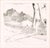 Lithograph of a person sitting on a park bench by Mercado (20th Century). Signed by the artist in pencil in the lower...