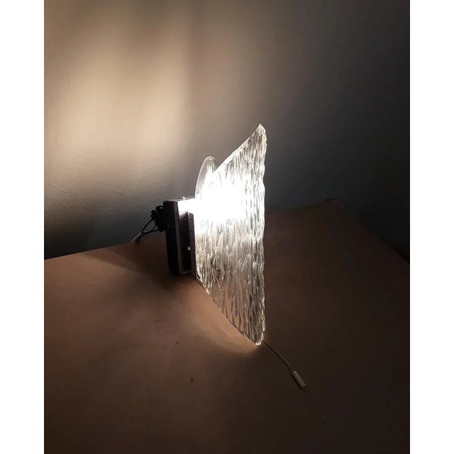 1970s Vintage Acrylic Glass Shade Wall Lamp, 1970s For Sale - Image 5 of 7