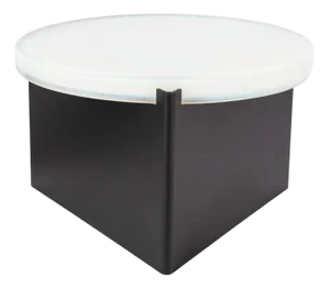 Alwa One Big 5501WB Side Table with White Top and Black Base by Sebastian Herkner for Pulpo