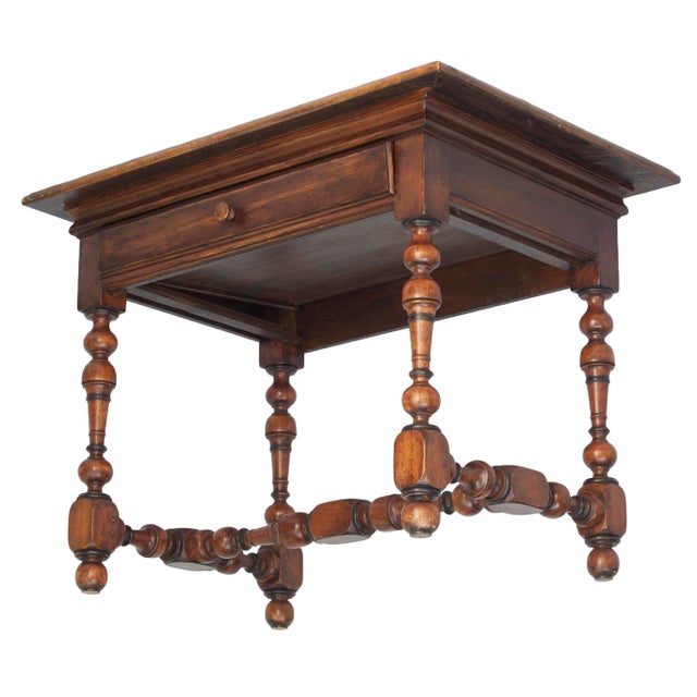 Antique Wood Entry Table/Desk With Drawer For Sale - Image 10 of 14