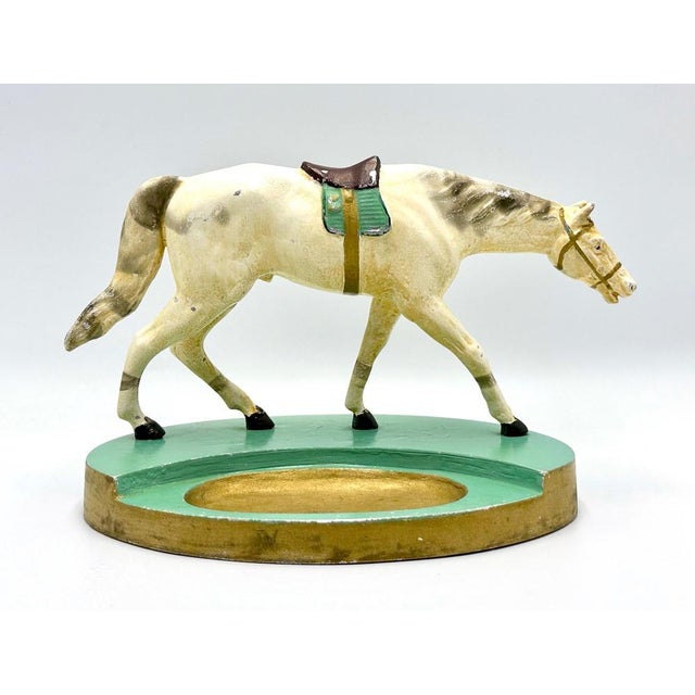 Art Deco Aluminium Desk Tray with Horse Figure, 1930s For Sale - Image 13 of 14