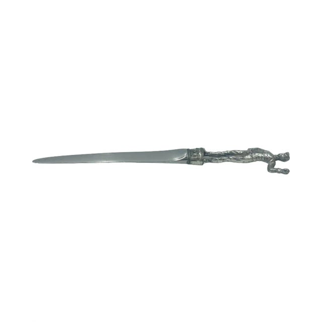 Vintage the "21" Club New York Nyc Restaurant Equestrian Jockey Letter Opener Desk For Sale In Washington DC - Image 6 of 13