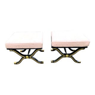 Dorothy Draper Heritage X Benches - a Pair For Sale