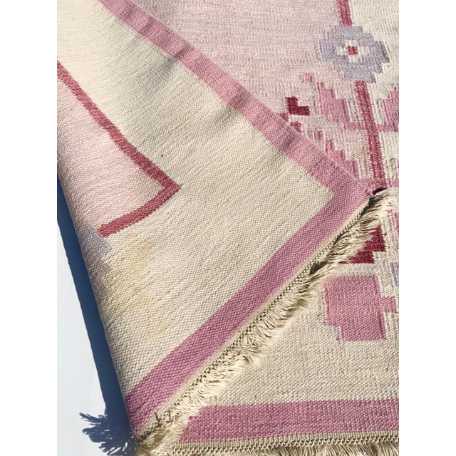 Vintage Swedish Killim Wool Rug, 1960s For Sale - Image 9 of 16