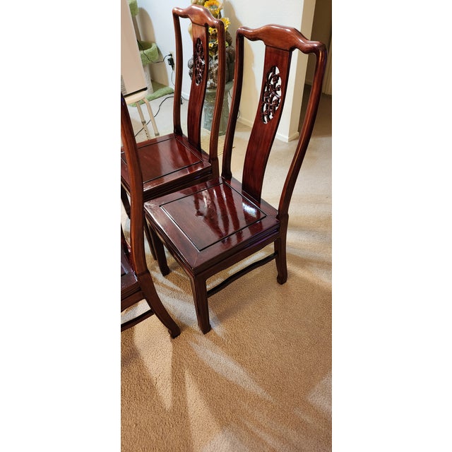 Asian Rosewood Dining Room Set For Sale In Phoenix - Image 6 of 8