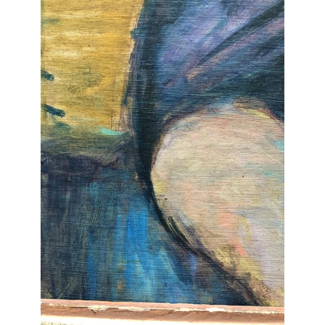 Mid-Century Modern Unsigned Colorful Mid Century Modern Impressionist Painting of a Dancer at Rest For Sale - Image 3 of 12