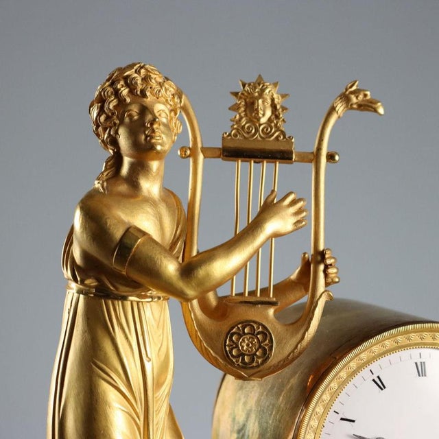 Table Clock with Display Case For Sale - Image 3 of 11