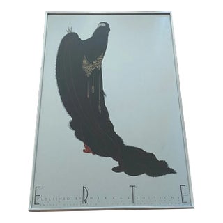 Vintage Art Deco Erte Erté Series Exhibition Poster for Mirage Editions 1980s For Sale