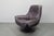 1980s Italian Dark Purple Leather Swivel Lounge Chair, 1980s For Sale - Image 5 of 18