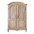 Monumental French Provincial Bleached Oak Armoire With Carved Urn Crest For Sale