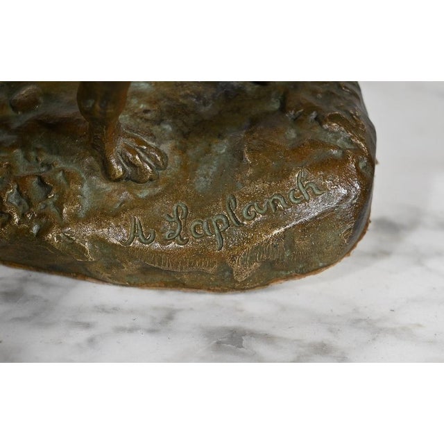 Bronze German Shepherd After P-A. Laplanche, Early 1900s For Sale - Image 12 of 15