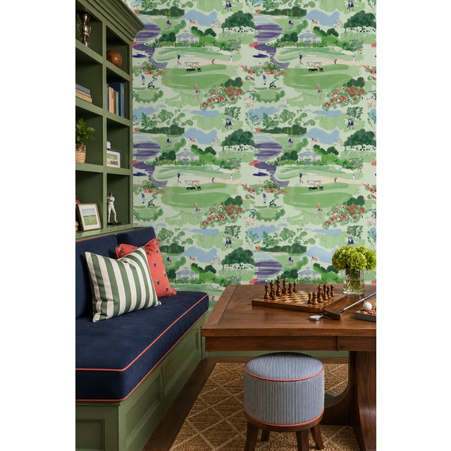 Golf fans will get it. ⛳️ This golf course toile wallpaper is a playful, watercolor take on one of the most iconic scenes...