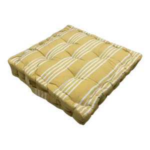 March Stripe Yellow Floor Cushion