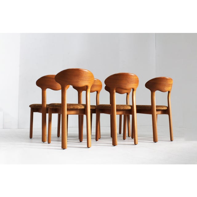 Mid-Century Modern Vintage Danish Teak Dining Chairs by Juul Kristensen, 1960s, Set of 6 For Sale - Image 3 of 10