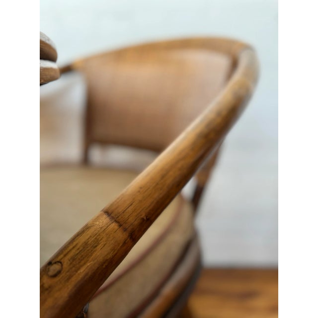 1950s Ficks Reed Gaming Table W/ Set of Four Chairs - Set of 5 For Sale - Image 10 of 12