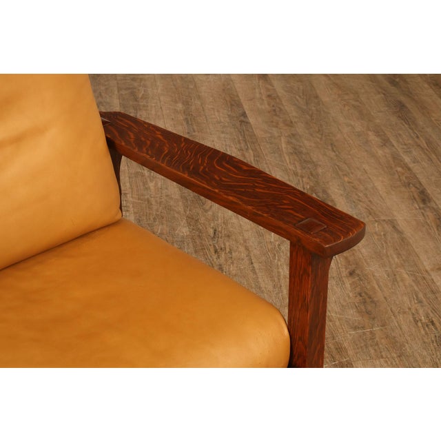 Brown Gustav Stickley Antique Mission Oak Morris Chair Model 346 For Sale - Image 8 of 18