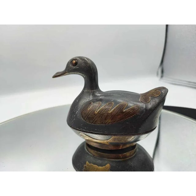 Silver Vintage Duck Jewelry Container, 1950s For Sale - Image 8 of 9