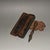 Stone Vintage Nepalese Copper Ritual Dagger (Phurba) With Inlaid Stones in Fitted Wooden Box For Sale - Image 7 of 9