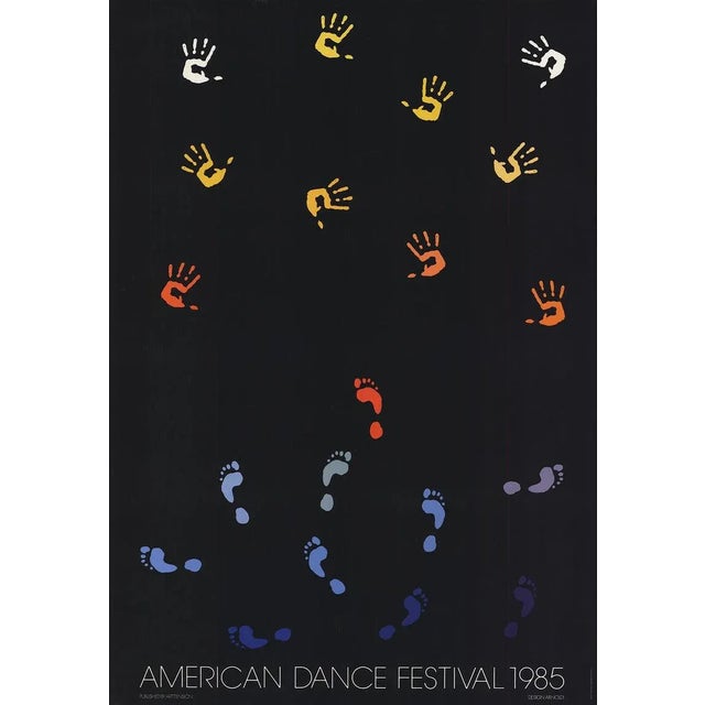 American 1985 Per Arnoldi 'American Dance Festival 1985' Multicolor USA Offset Lithograph For Sale - Image 3 of 3