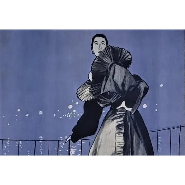 Mid-Century Modern 1948 Set of 2- Fashion Prints by Gruau For Sale - Image 3 of 8
