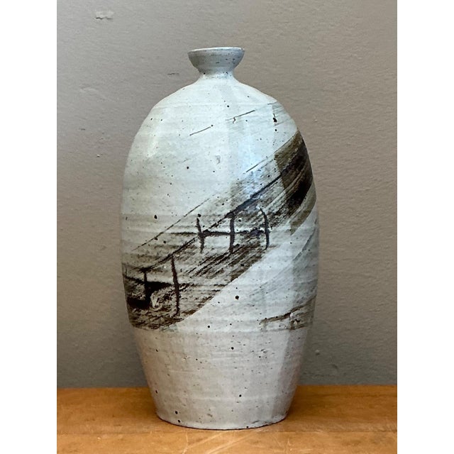 Vintage Handcrafted Abstract Ceramic Vase For Sale - Image 10 of 16