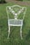 1960s Vintage Lee L. Woodard & Sons Wrought Iron White Patio Set—A Table and Four Chairs For Sale - Image 5 of 18