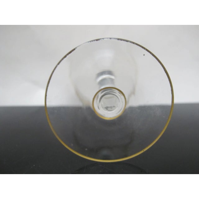 Glass Gold Gilt Encrusted Clear Crystal Port Wine Glass Set of 4 For Sale - Image 7 of 8