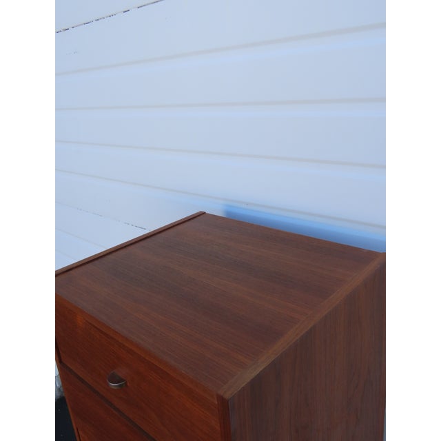 Mid Century Danish Modern Tall Narrow Lingerie Jewelry Chest 6628 For Sale - Image 11 of 15