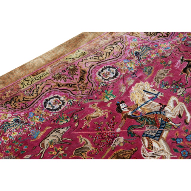 Textile Rug & Kilim’s Modern Classics Pictorial Rug in Red, Brown, Pink Tones For Sale - Image 7 of 8