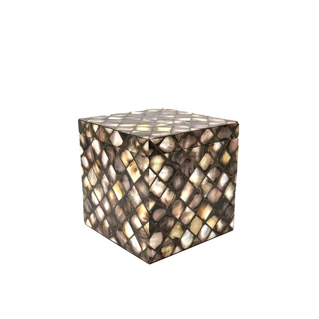 Mid-Century Mother-of-Pearl Flakes Ice Bucket, Italy 1950s For Sale - Image 12 of 17