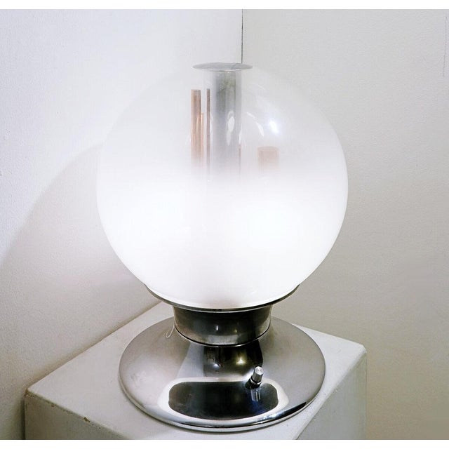 Murano Glass Globe Table Lamp from Selenova Italy, 1960s For Sale - Image 4 of 8