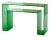 Acrylic Double-Decker Transparent Green Console For Sale