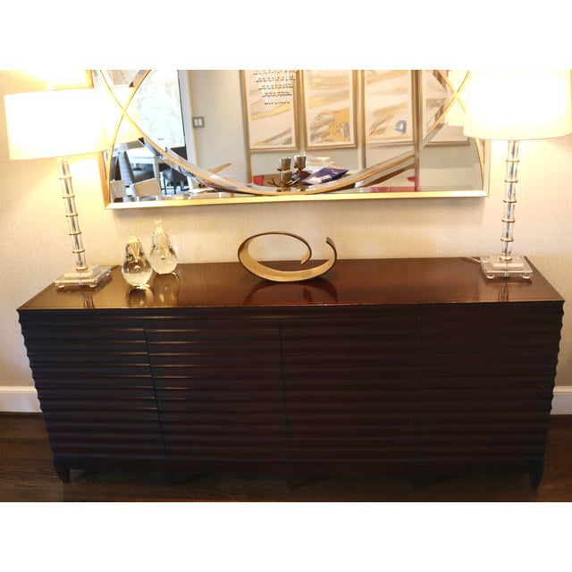 Fluted Buffet Sideboard by Barbara Barry for Baker. Horizontal fluting around the entire piefce. Five dovetailed drawers,...