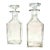 Vintage Cut Crystal Square Decanters With Octagonal Stoppers - a Pair For Sale